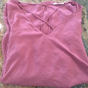 Lush pink long sleeve blouse